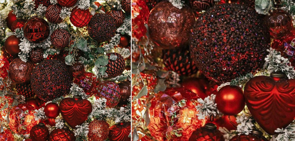 Дизайнерская Ель Заснеженная с Красными шарами Green and Red Spiral Дизайнерская Ель Заснеженная с Красными шарами Green and Red Spiral - Loft-Concept в Омске