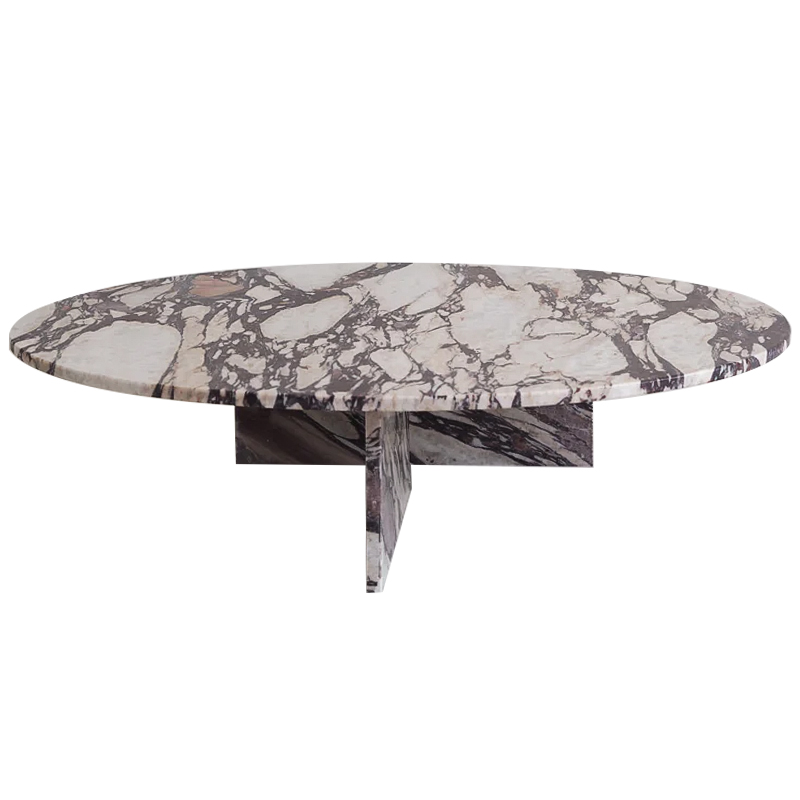 Кофейный стол Enzo Marble Coffee table Серый Бежево-серый Коричневый в Омске | Loft Concept 