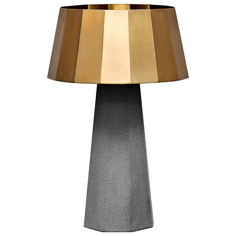 Настольная лампа Noe Concrete table lamp Серый Золотой в Омске | Loft Concept 