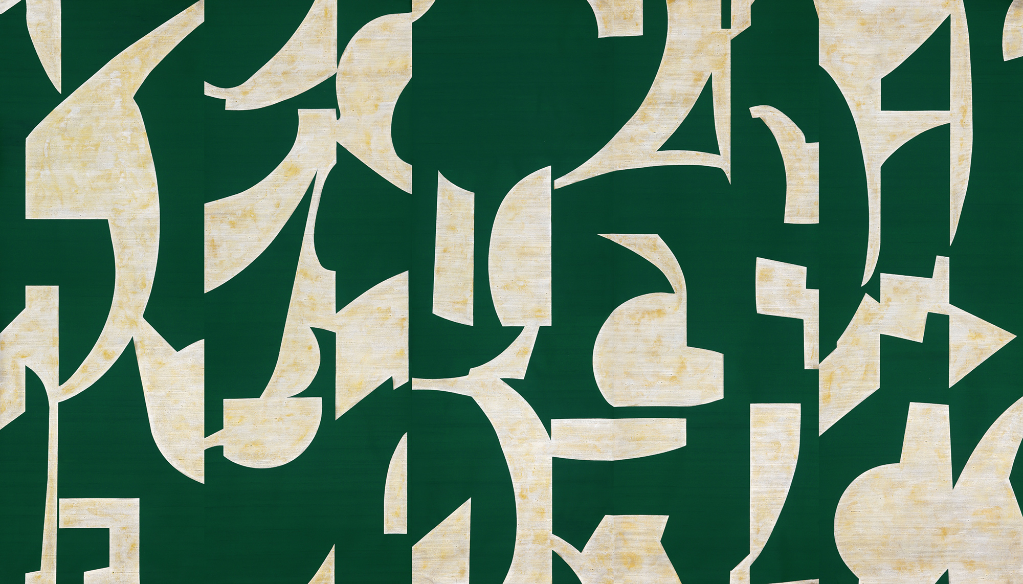 Обои ручная роспись в стиле Арт-деко Symphony Original colourway on Jade silk dupion Обои ручная роспись в стиле Арт-деко Symphony Original colourway on Jade silk dupion - постер Loft-Concept в Омске