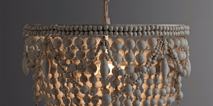 Люстра RH Anselme White Wood Weathered Chandelier Люстра RH Anselme White Wood Weathered Chandelier - Loft-Concept в Омске