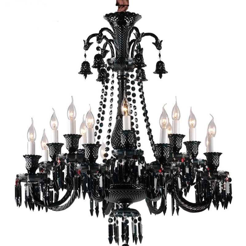 Люстра BACCARAT Zenith Midnight Chandelier 18 Черный в Омске | Loft Concept 