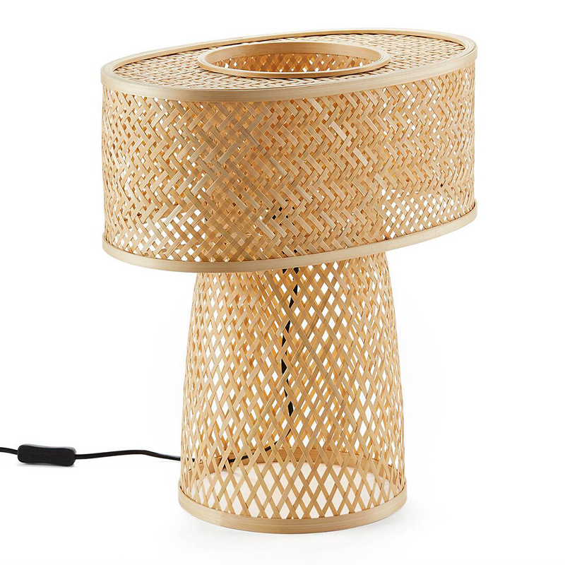 Настольная лампа Maren Wicker Table lamp Бежевый в Омске | Loft Concept 