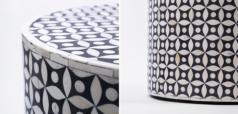 Табурет Inlaid Bone Geometry - Loft-Concept в Омске