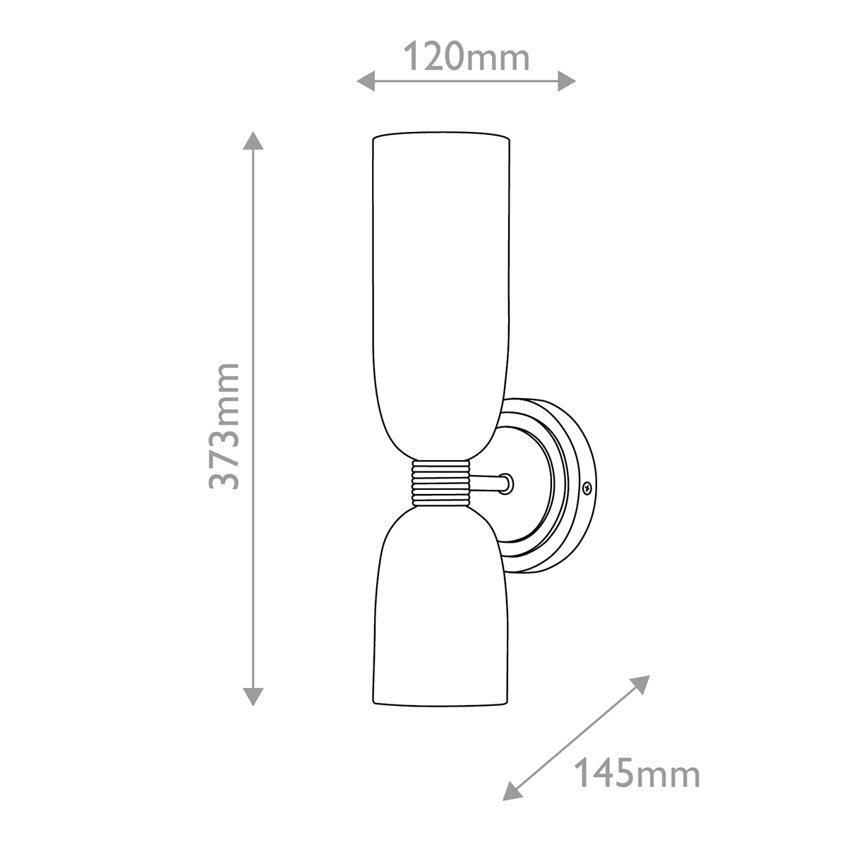 Бра для ванных комнат вертикальное с двумя матовыми белыми стеклянными плафонами Hinkley в Омске