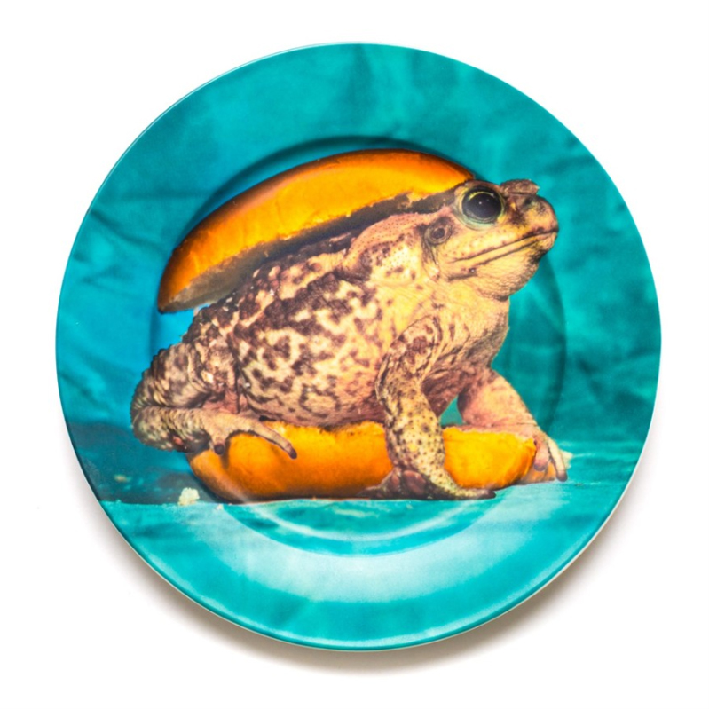 Тарелка Seletti Porcelain Plate Toad Бирюзовый в Омске | Loft Concept 