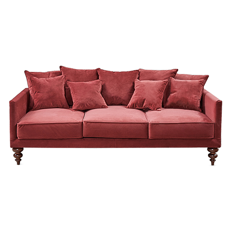 Диван Graceful Details Sofa Crimson Коричневый Малиновый (Crimson) в Омске | Loft Concept 