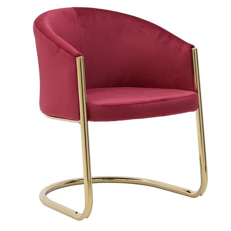 Стул Imelda Chair Crimson Малиновый (Crimson) Глянцевое золото в Омске | Loft Concept 