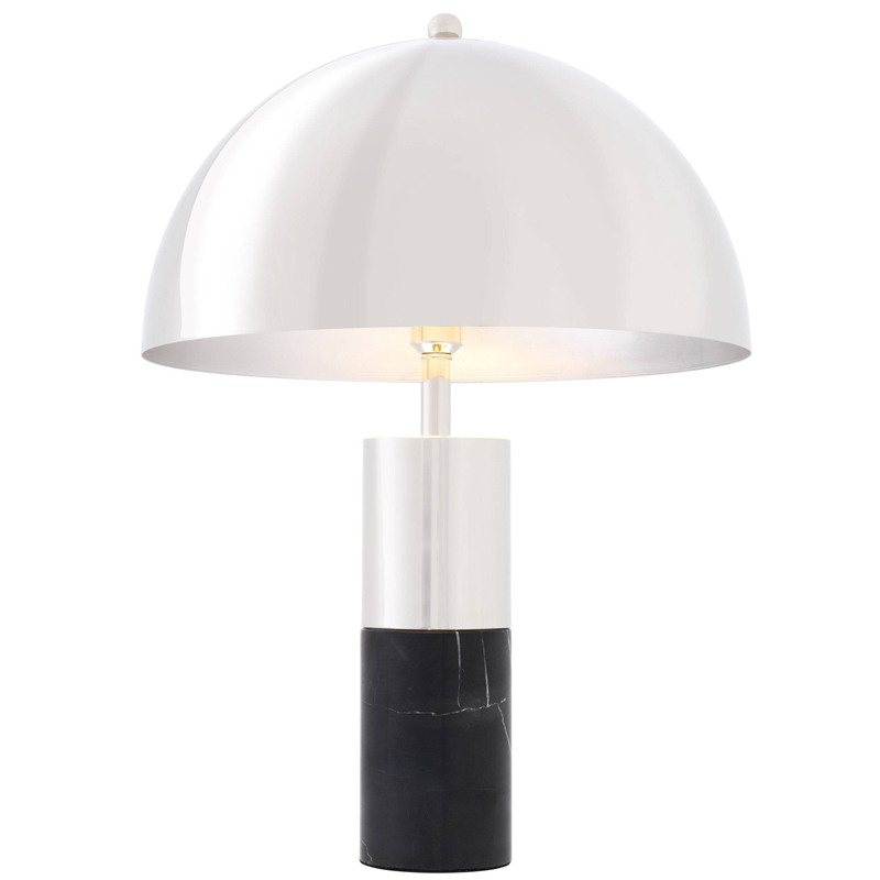 Настольная лампа Eichholtz Table Lamp Flair nickel Никель Черный в Омске | Loft Concept 