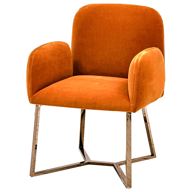 Стул Clifford Stool Orange Оранжевый Розовое золото в Омске | Loft Concept 