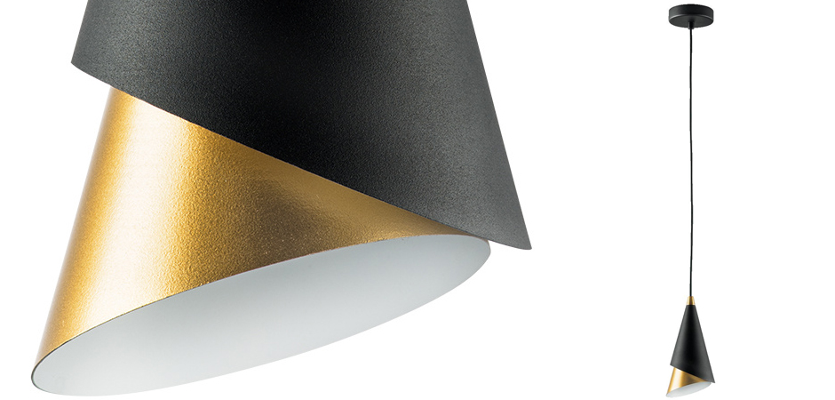 Подвесной светильник Lucio Black and Gold One Подвесной светильник Lucio Black and Gold One - Loft-Concept в Омске