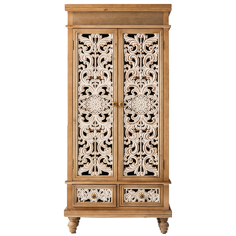 Шкаф Noemie Provence Cabinet Древесина Белый в Омске | Loft Concept 