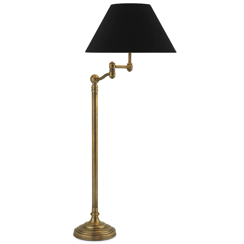 Торшер Eichholtz Floor Lamp Regis Brass Черный Винтажная латунь в Омске | Loft Concept 