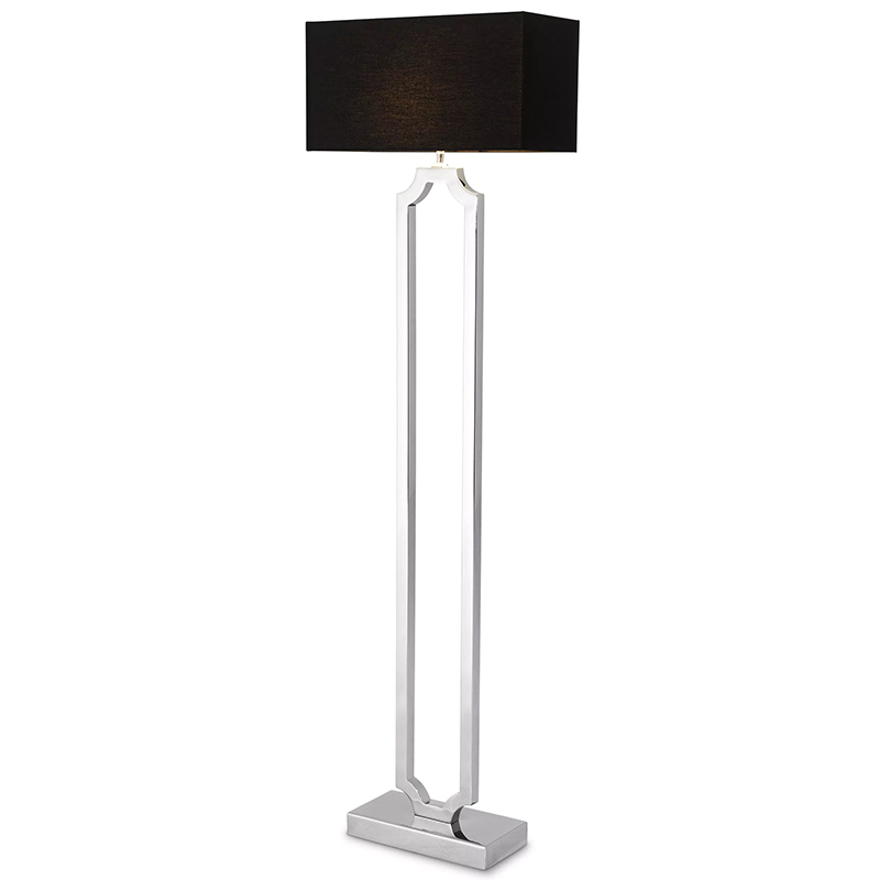 Торшер Eichholtz Floor Lamp Sterlington Никель Черный в Омске | Loft Concept 