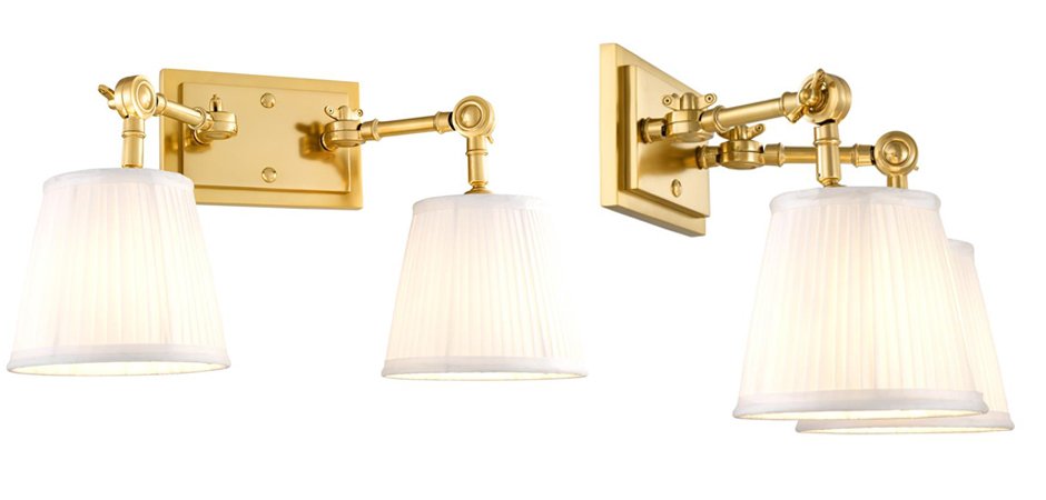 Бра Wall Lamp Wentworth Double Gold+White Бра Wall Lamp Wentworth Double Gold+White - Loft-Concept в Омске
