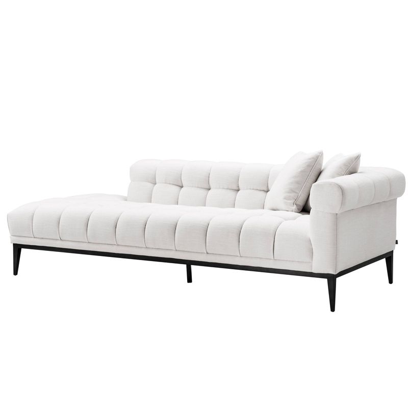 Кушетка Eichholtz Lounge Sofa Aurelio Right Белый Черный в Омске | Loft Concept 