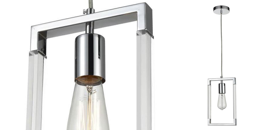 Подвесной светильник Transparent Strips Chromium One Подвесной светильник Transparent Strips Chromium One - Loft-Concept в Омске