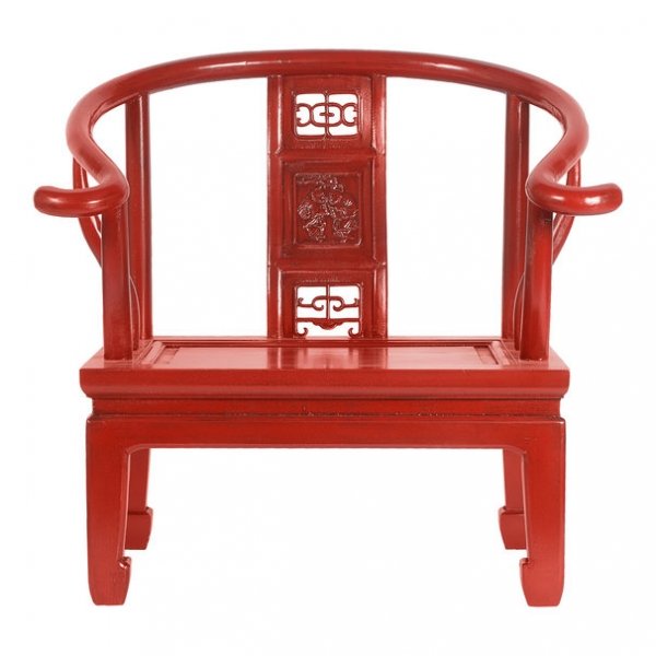 Кресло для медитации Chinese Armchair Red Красный в Омске | Loft Concept 