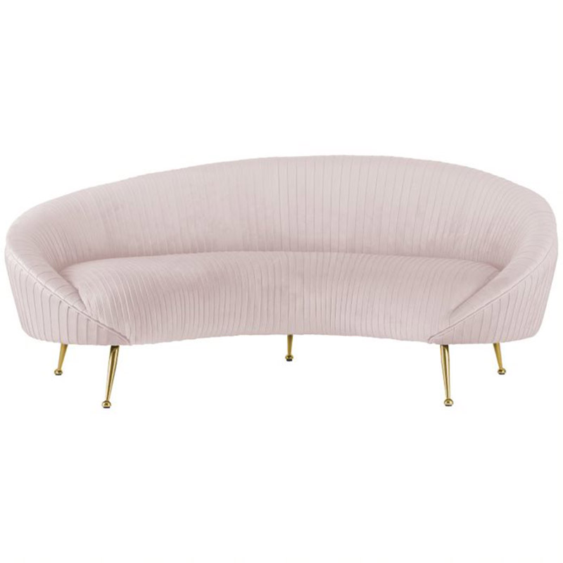 Диван Pebernat Lounge Sofa light pink Золотой Розовый пастельный в Омске | Loft Concept 