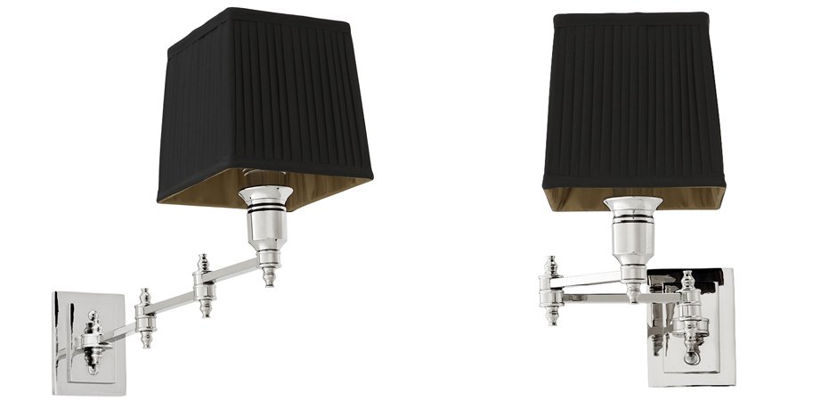 Бра Wall Lamp Lexington Swing Nickel+Black Бра Wall Lamp Lexington Swing Nickel+Black - Loft-Concept в Омске