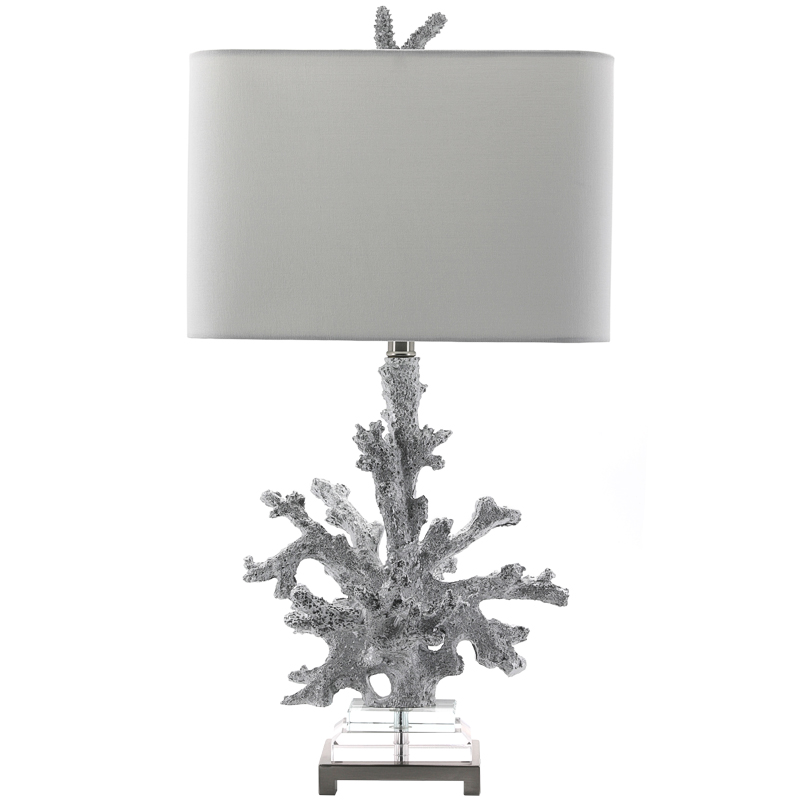 Настольная лампа Coral Grey Table Lamp Серый Прозрачный в Омске | Loft Concept 