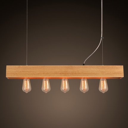 Люстра Loft Wooden Lighting Line Pendant Белый дуб в Омске | Loft Concept 