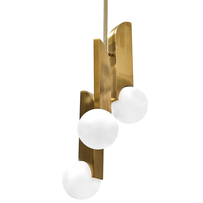 Подвесной светильник Harvir Hanging Lamp Золотой Белый в Омске | Loft Concept 