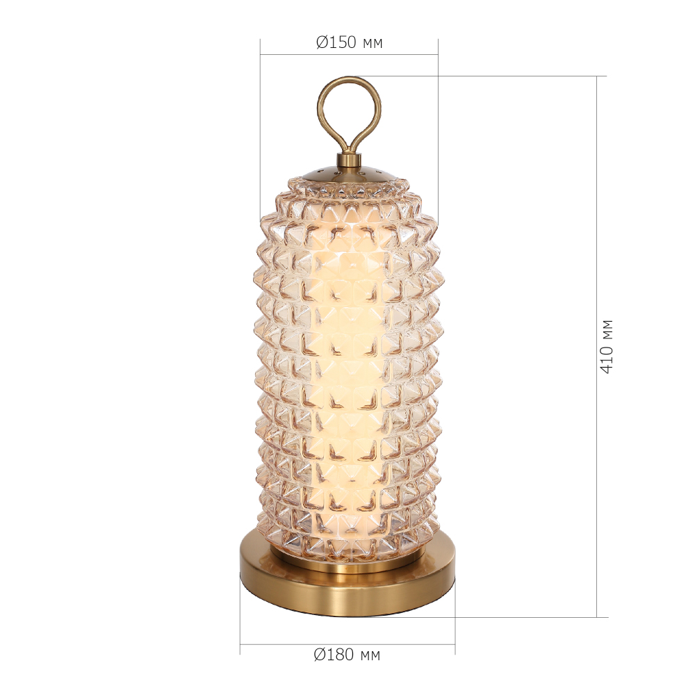 Настольная лампа с факутрным стеклянным плафоном Sonora в Омске