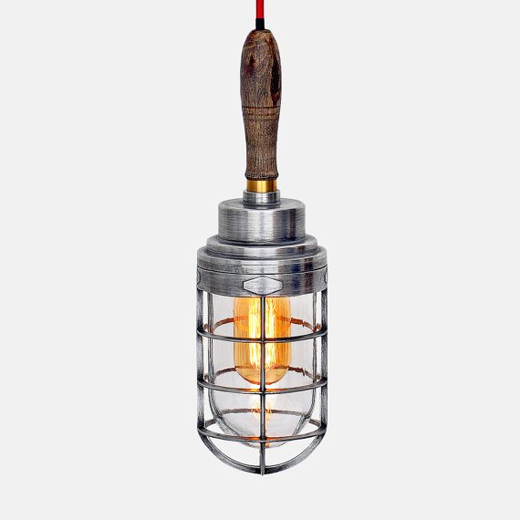 Ручной светильник Steampunk Cage Glass Edison Hanging Lamp  в Омске | Loft Concept 