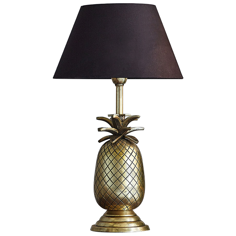 Настольная лампа Pineapple Lampshade Table Lamp Черный Латунь в Омске | Loft Concept 