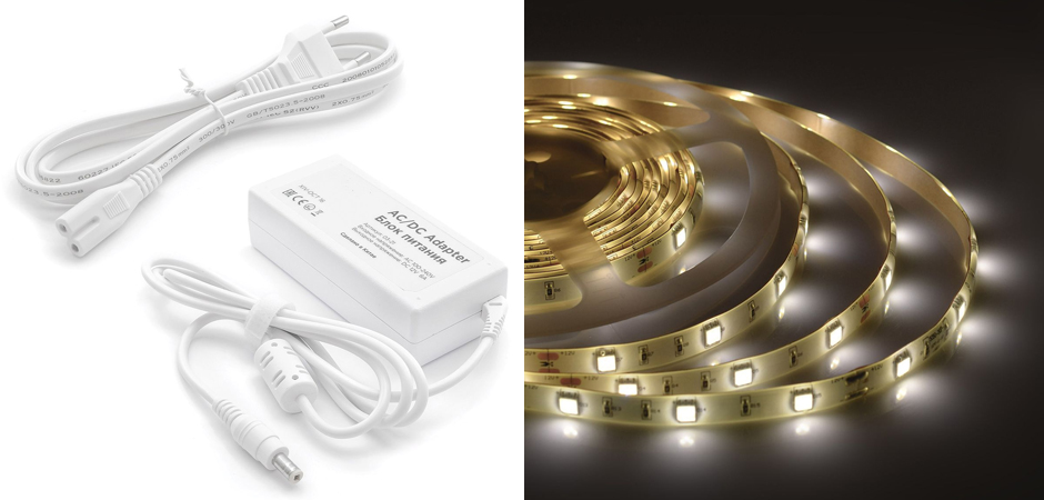 Комплект светодиодной ленты 7,2W/m 30LED/m 5050SMD 5M Комплект светодиодной ленты 7,2W/m 30LED/m 5050SMD 5M - Loft-Concept в Омске