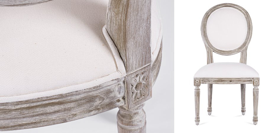 Стул REGENCY MEDALLION CHAIR Avory Linen Стул REGENCY MEDALLION CHAIR Avory Linen - Loft-Concept в Омске