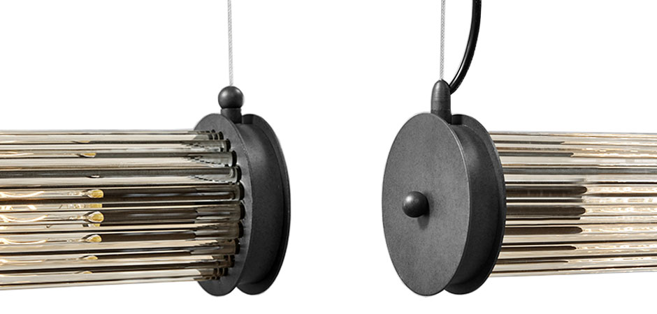 Подвесной светильник Glass TUBE Pendant Black Подвесной светильник Glass TUBE Pendant Black - Loft-Concept в Омске
