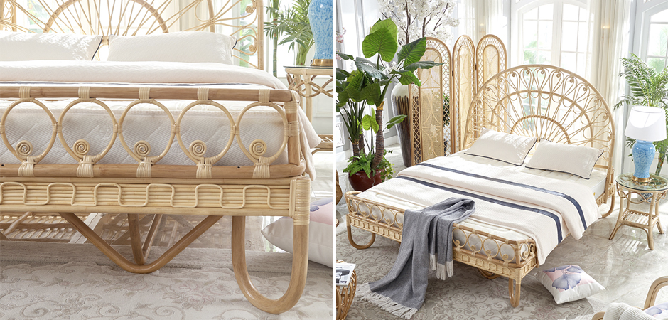 Кровать Boho Wicker Bed Кровать Boho Wicker Bed - Loft-Concept в Омске