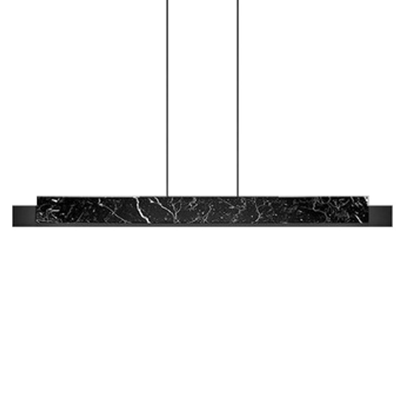 Люстра Leonce Marble Linear Chandelier Черный Черный Мрамор Nero в Омске | Loft Concept 