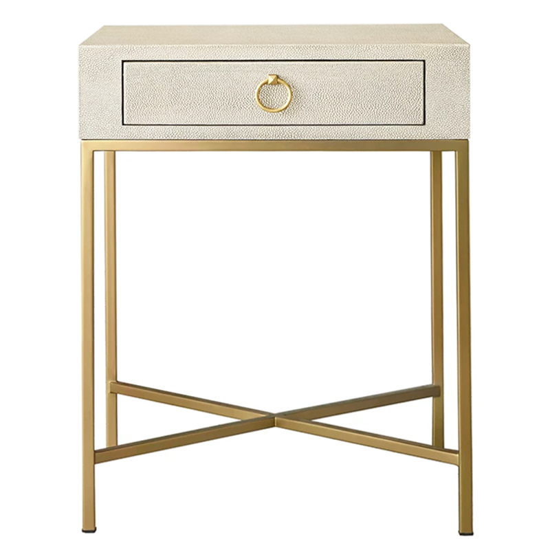 Gaston Stingray Texture Ivory Side Table Приставной стол скат Золотой ivory ( слоновая кость ) в Омске | Loft Concept 