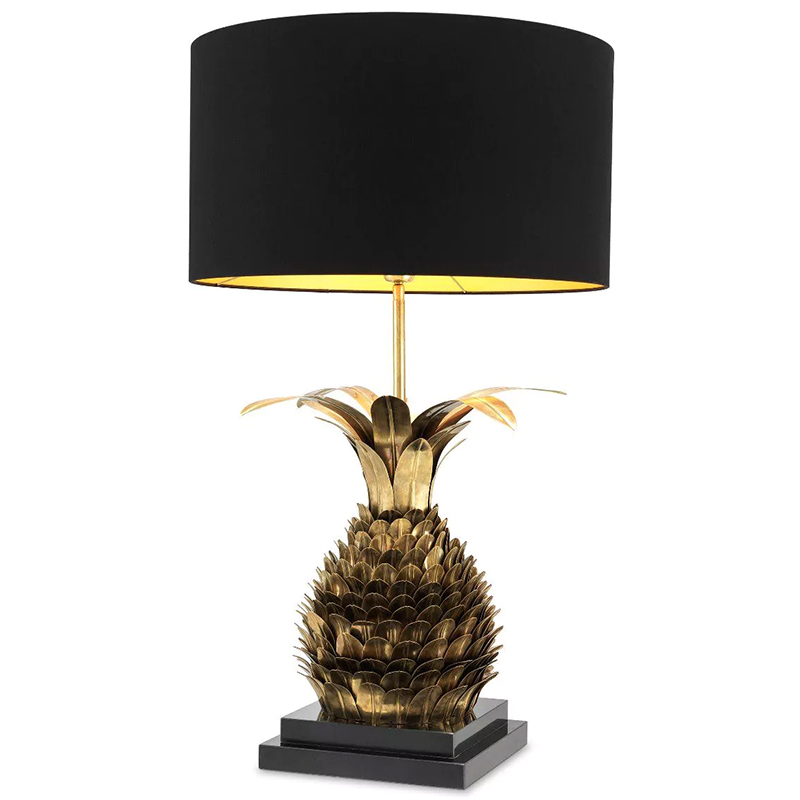 Настольная лампа Eichholtz Table Lamp Ananas Черный Латунь Винтажная латунь в Омске | Loft Concept 