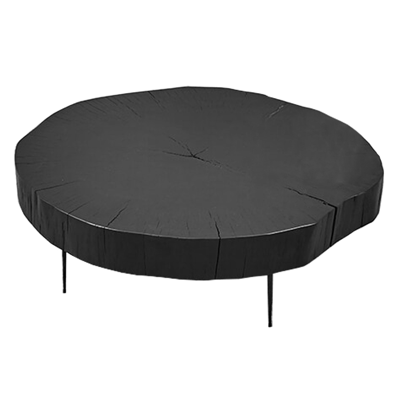 Кофейный стол Saw Cut Black Wood Coffee Table Черный в Омске | Loft Concept 