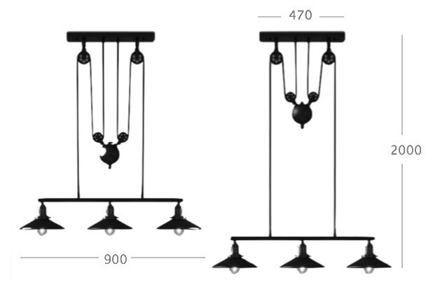 Люстра Loft Cone Pendant Balance Line 3 в Омске