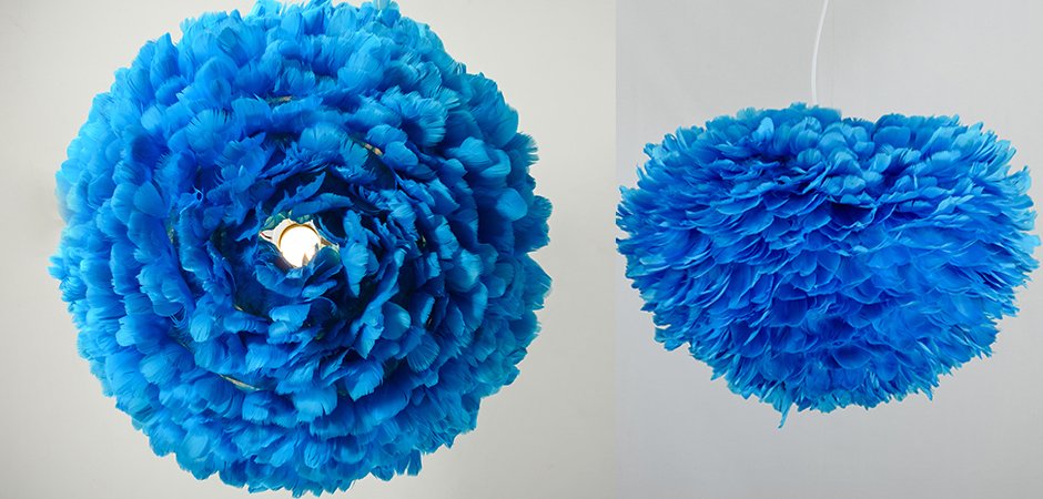 Люстра из перьев Plumage Blue Люстра из перьев Plumage Blue - Loft-Concept в Омске