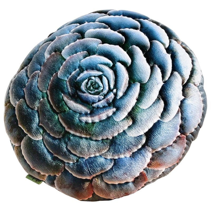 Декоративная подушка Botanical Cushion Succulentus Зеленый Зеленый шалфей Бирюзовый в Омске | Loft Concept 