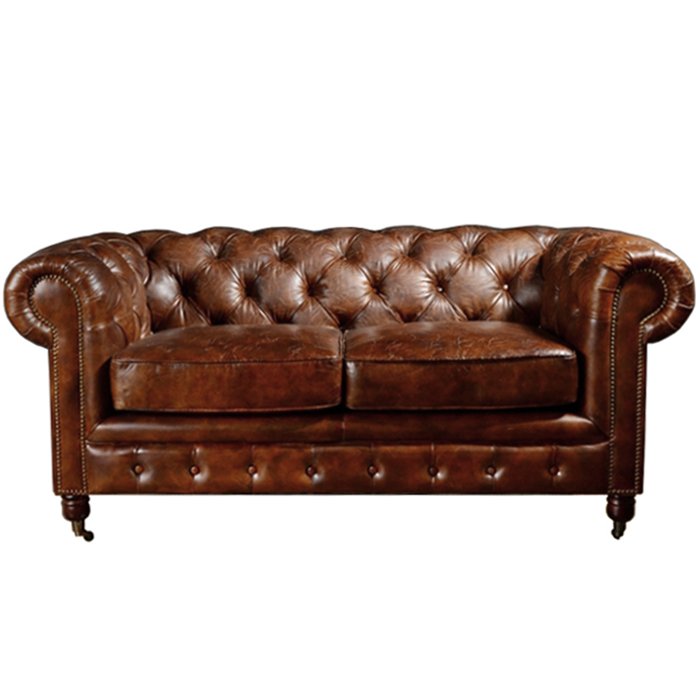 Диван Chesterfield Rebel Sofa Leather Brown 170 Коричневый в Омске | Loft Concept 