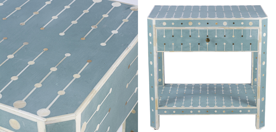 Тумба Sprout Bone Inlay Bedside 1 DRAWER Тумба Sprout Bone Inlay Bedside 1 DRAWER - Loft-Concept в Омске