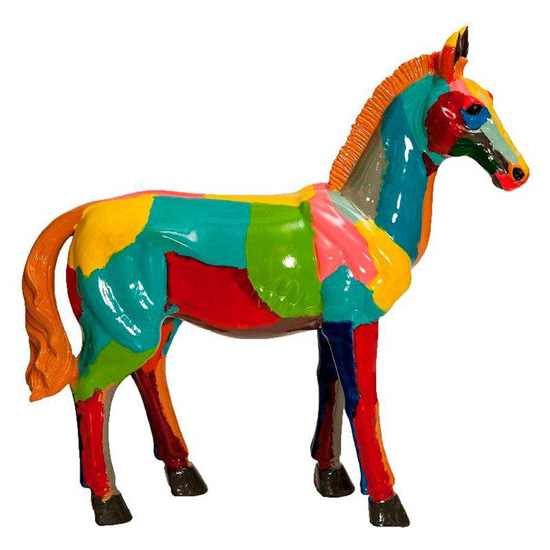 Фигурка керамика лошадь разноцветная Colored Horse Мульти в Омске | Loft Concept 