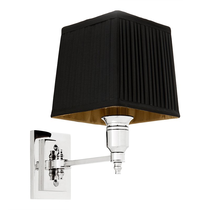 Бра Wall Lamp Lexington Single Nickel+Black Никель Черный в Омске | Loft Concept 