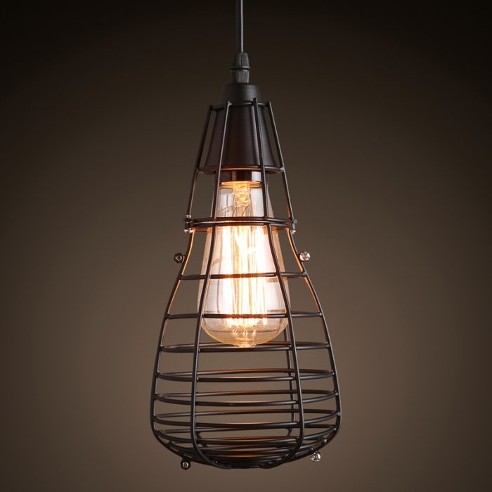 Подвесной светильник Pear Cage Pendant Черный в Омске | Loft Concept 