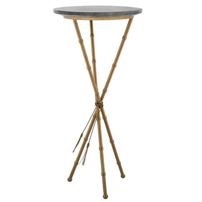 Green Stingray Skin Side Tables Gray Серый Золотой в Омске | Loft Concept 