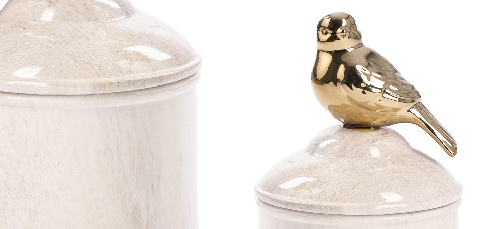 Ваза c крышкой Marble Bird Ваза c крышкой Marble Bird - Loft-Concept в Омске