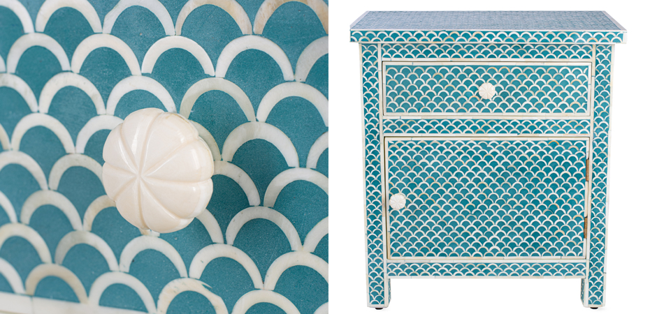 Тумба bone fish scale inlay cupboard Тумба bone fish scale inlay cupboard - Loft-Concept в Омске