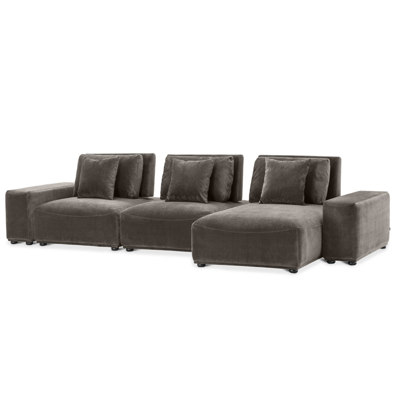 Диван Eichholtz Sofa Mondial Lounge grey Серый Черный в Омске | Loft Concept 